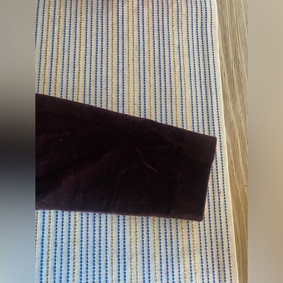 Theory Mini Dress Size 4 Wine  Velvet Long Sleeve Lined - Picture 6 of 15